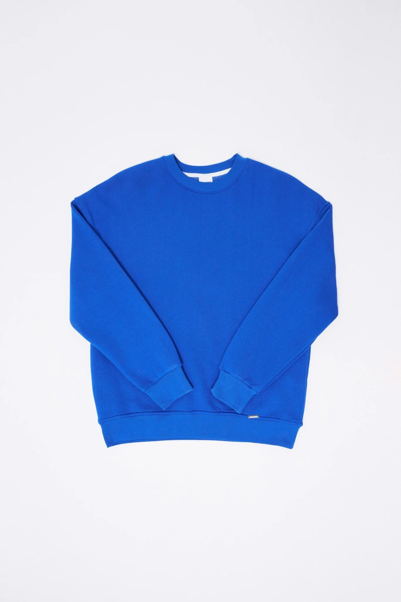 Erkek Basic Bisiklet Yaka Oversize Sweatshirt Açık Mavi - Image 7