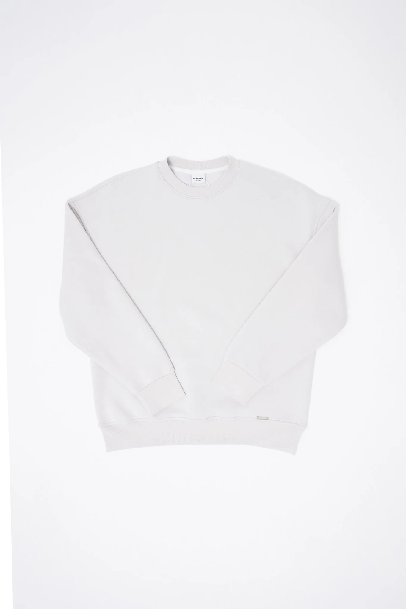 Erkek Basic Bisiklet Yaka Oversize Sweatshirt Uzay Grisi - Image 9