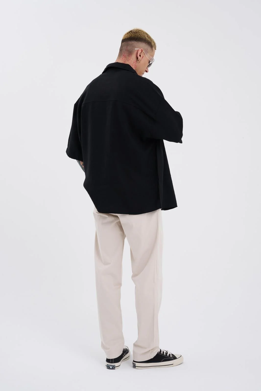 Erkek Basic Solid Jean Pantolon Kum - Image 5