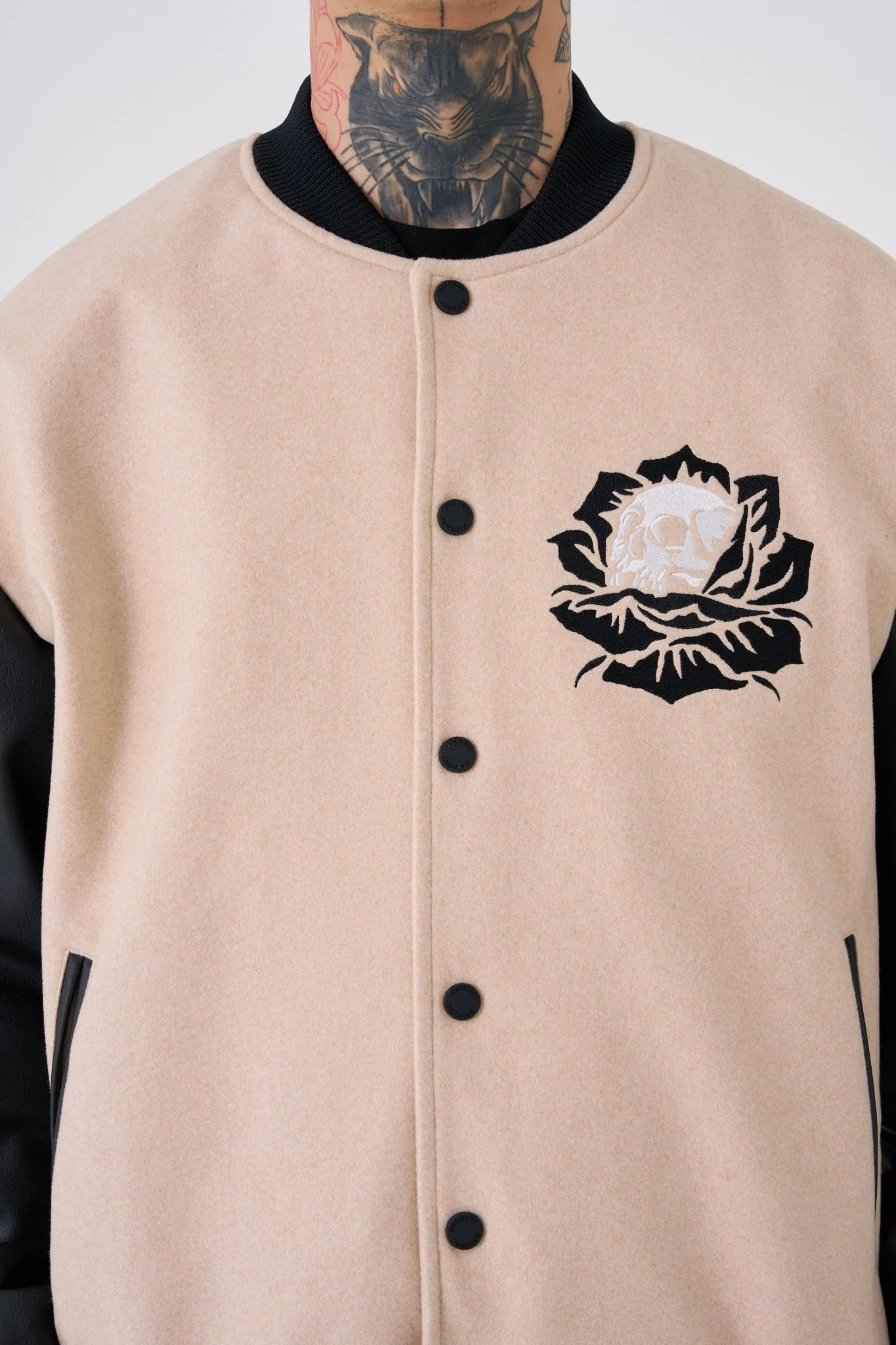 Erkek Go To War Oversize Bomber Ceket Bej - Image 8