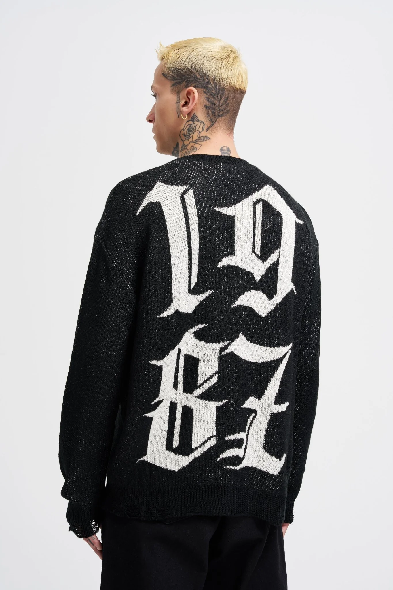 Erkek Gothic Kazak Siyah - Image 4