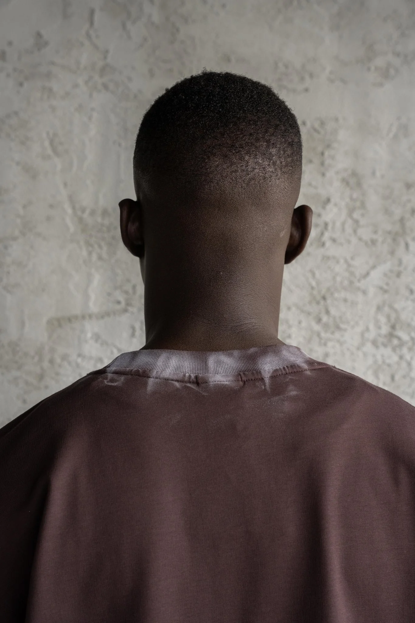 Erkek Hand Made Efekt Baskılı Oversize Uzun Kollu Tişört Kahverengi - Image 4