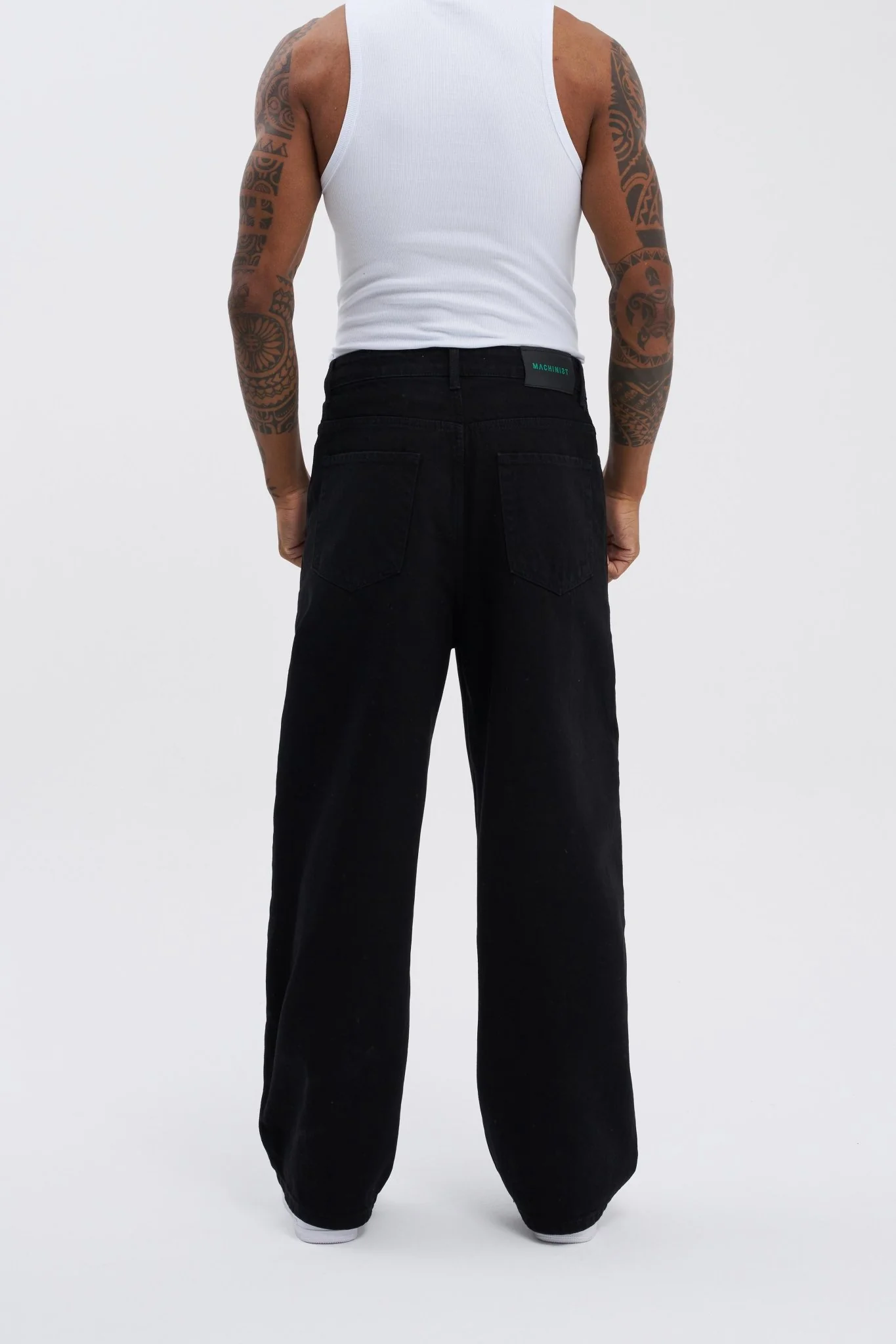 Erkek Oversize Baggy Jean Pantolon Siyah - Image 6