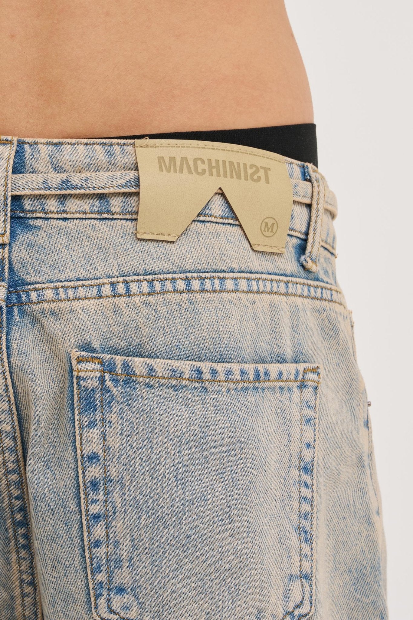 Erkek Oversize Baggy Yıkamalı Jean Pantolon Açık Gri - Image 9