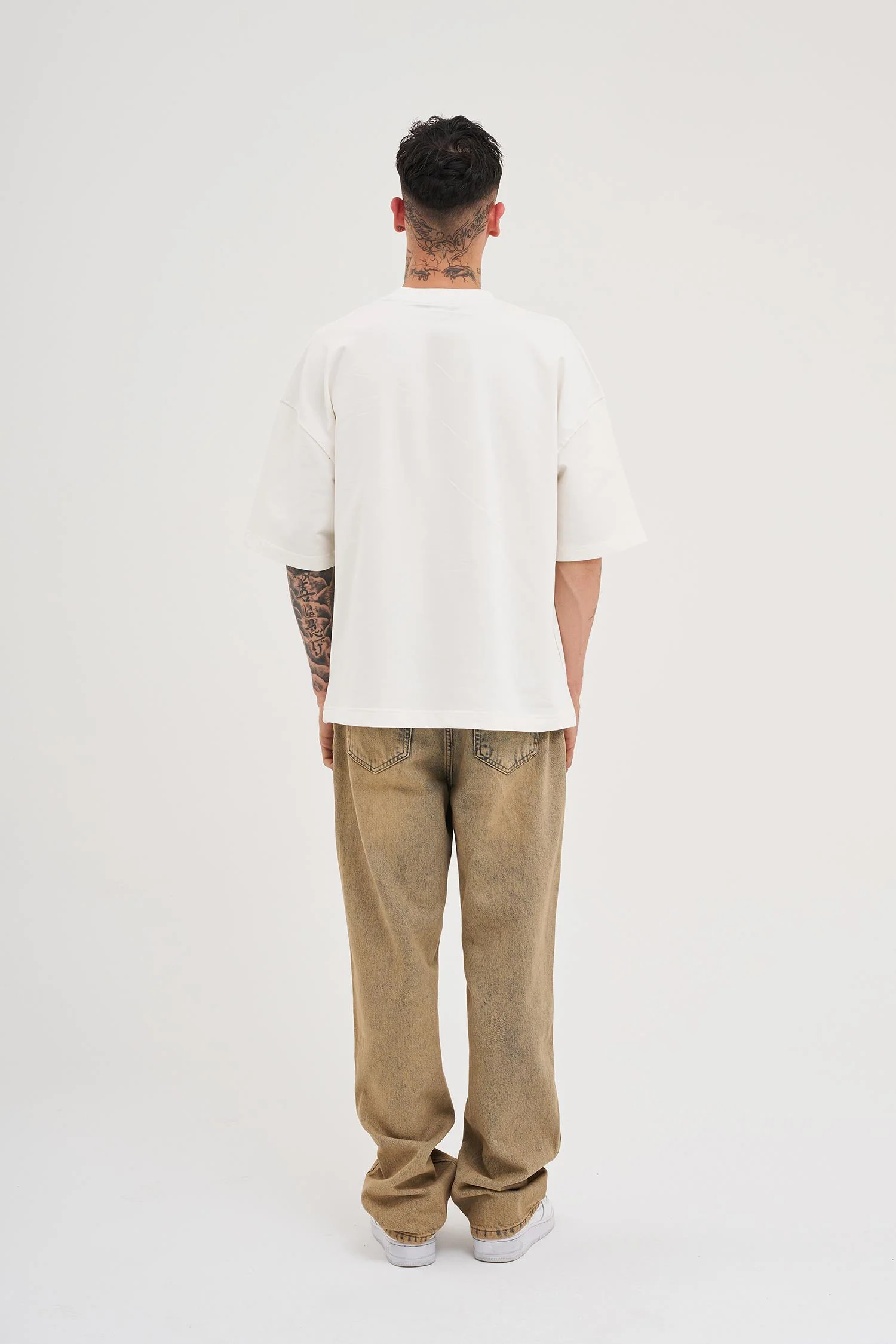 Erkek Oversize Baggy Yıkamalı Jean Pantolon Açık Mavi - Image 7