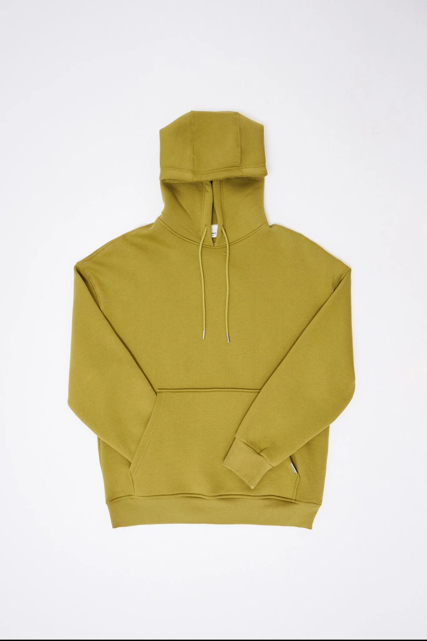 Erkek Oversize Basic Kapüşonlu Sweatshirt Yeşil - Image 7