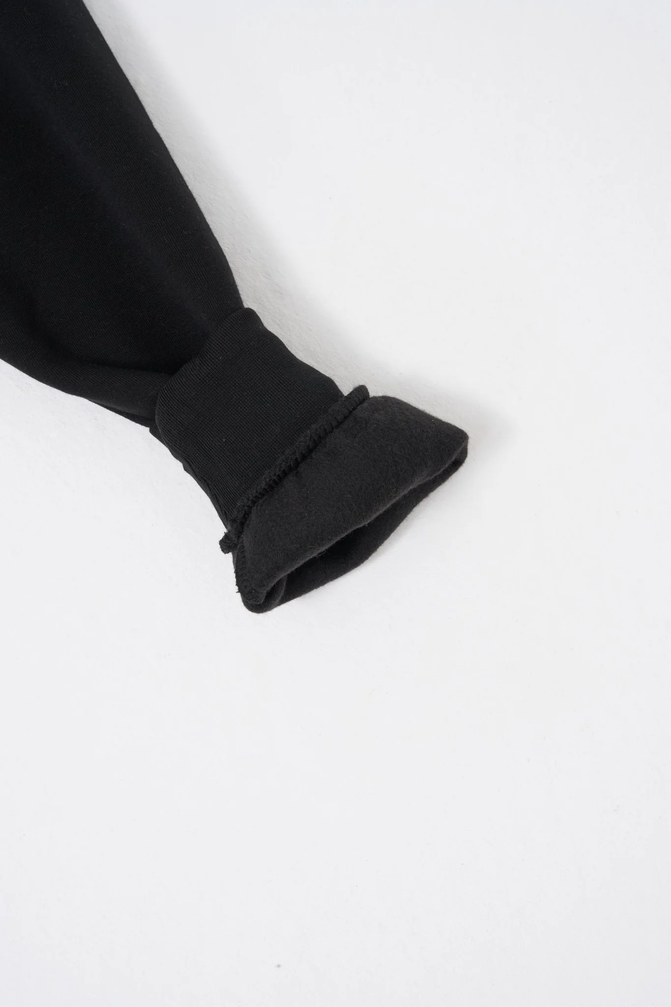 Erkek Oversize Fermuarlı Cepli Kapüşonlu Basic Sweatshirt Siyah - Image 6