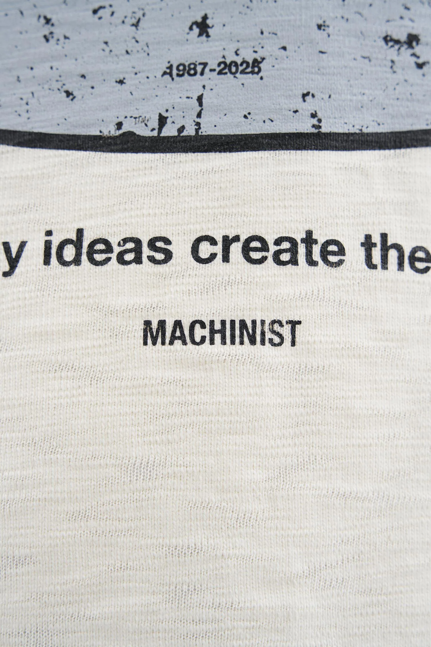 Erkek Premıum Fabrıc Baskılı Oversize Tişört Ekru - Image 4