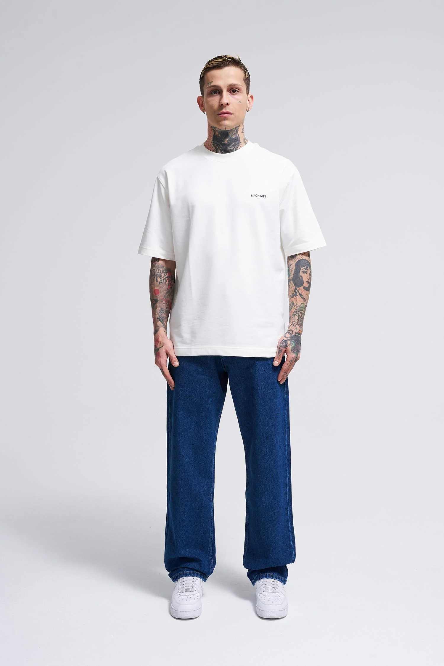 Erkek Relaxed Baggy Jean Pantolon Koyu Mavi - Image 6