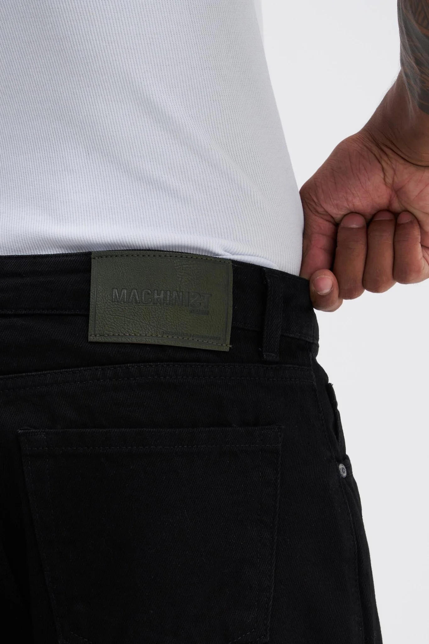 Erkek Relaxed Baggy Jean Pantolon Siyah - Image 12