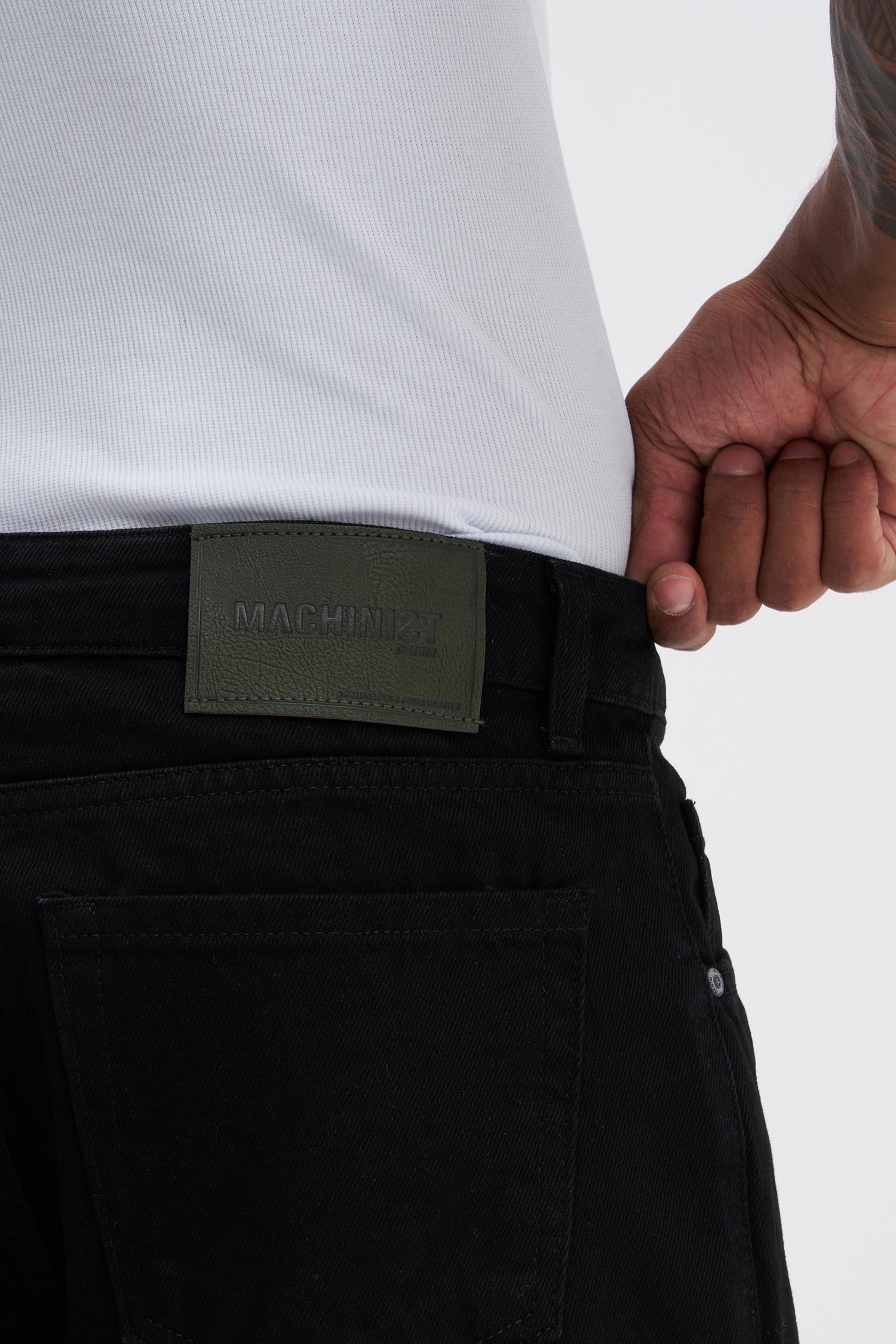 Erkek Relaxed Baggy Jean Pantolon Siyah - Image 6