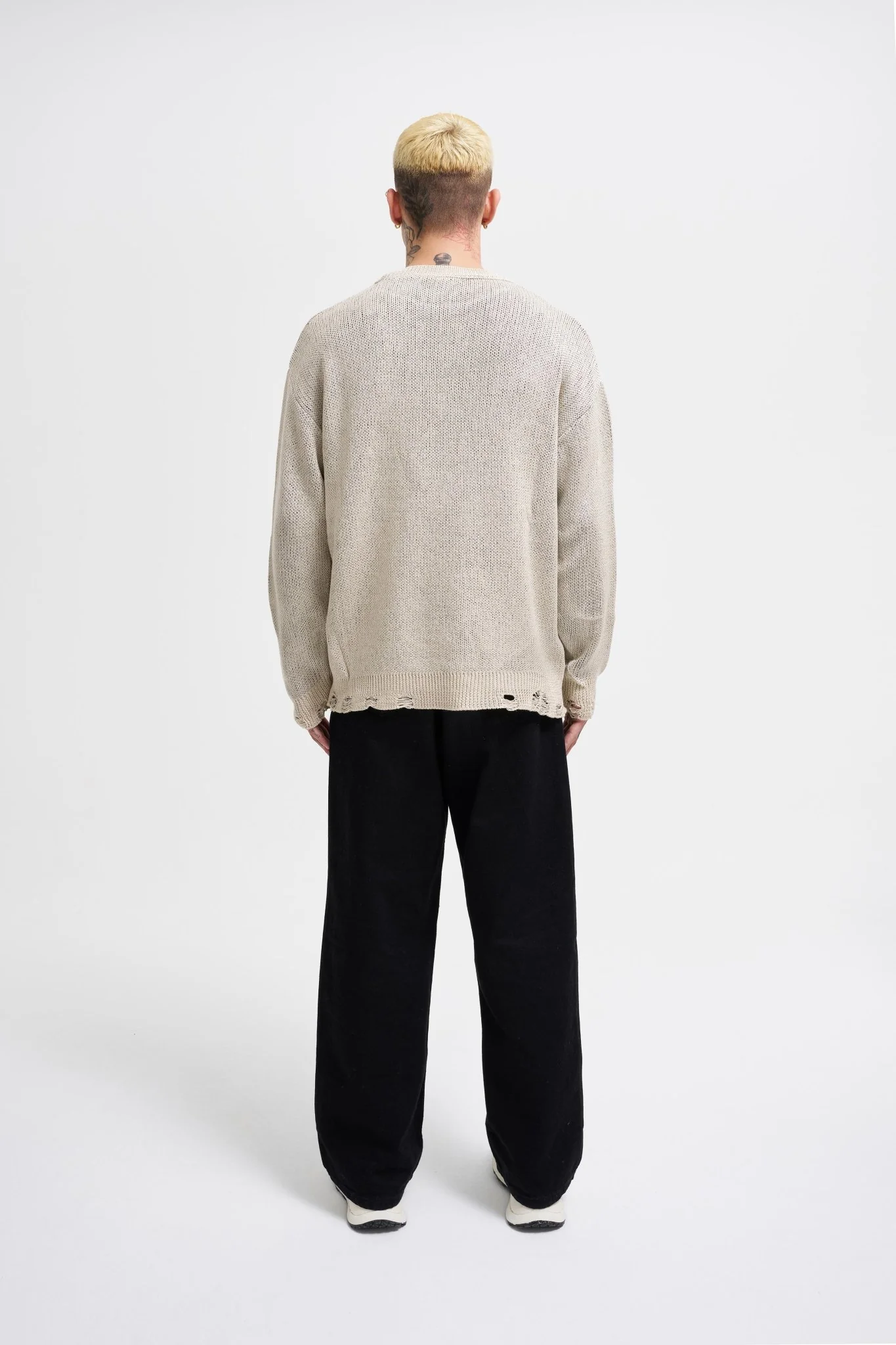 Erkek Silhouette Pattern Kazak Taş - Image 6