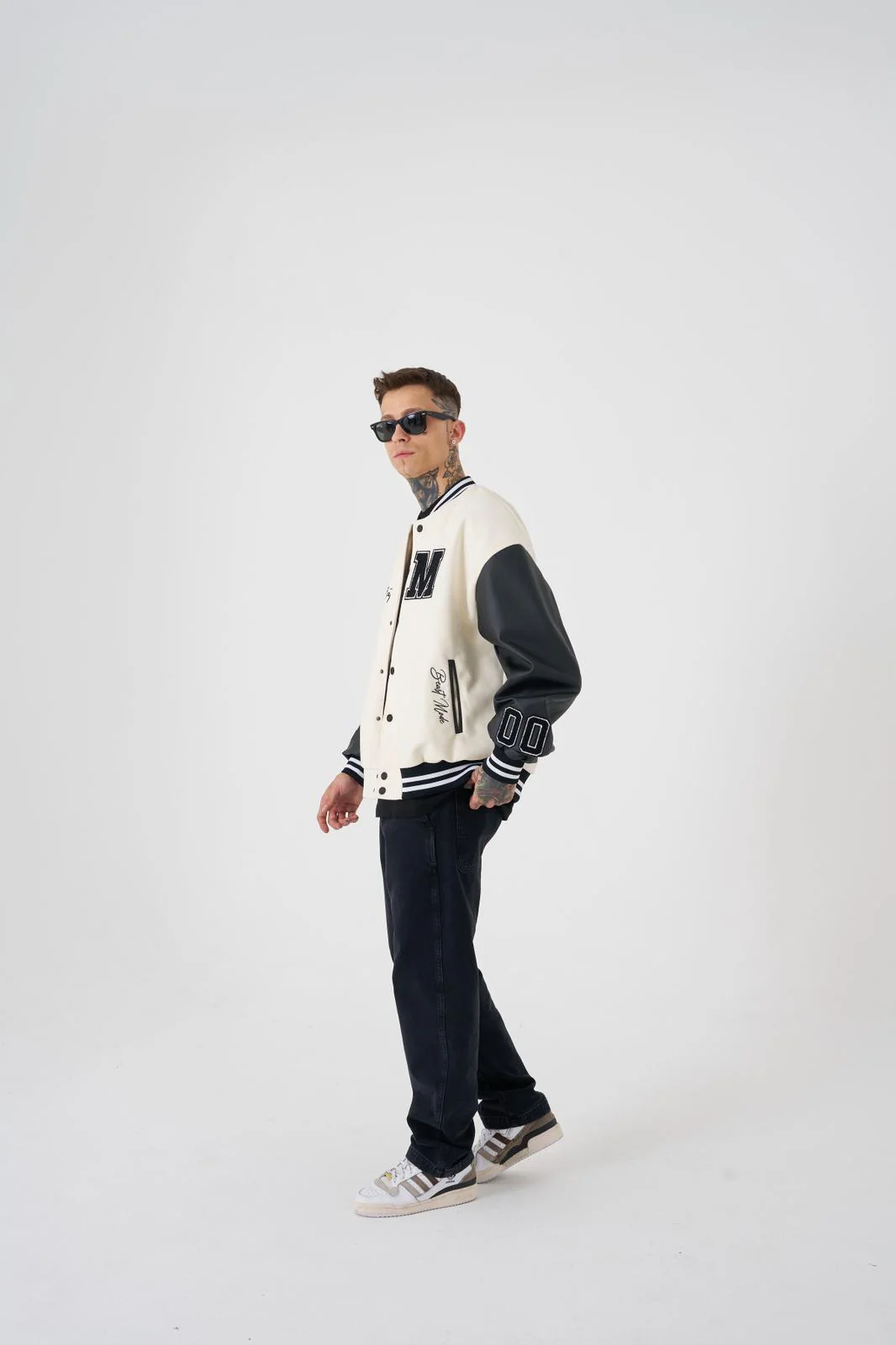 Erkek Wild Hunt Death Oversize Bomber Ceket Ekru - Image 5